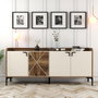 Hanah Home Venedik Consola Nogal y Crema